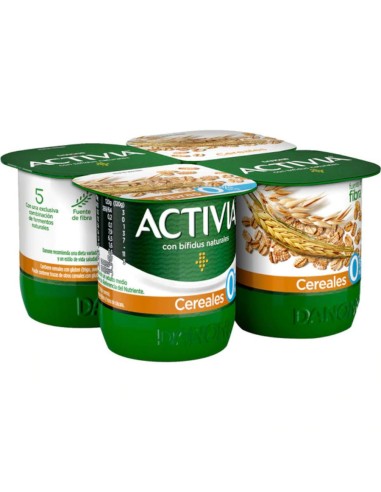 DANONE ACTIVIA CEREALES 0 % X4