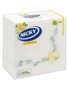 SERVILLETAS NICKY LIMON 33X33 65 SERVICI