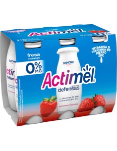 DANONE ACTIMEL LIQ. DESNATADO FRESA X6
