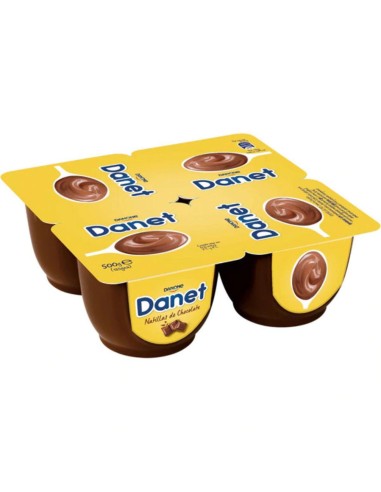 DANONE DANET NATILLAS CHOCO  X4