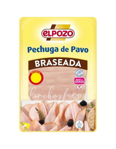 PECHUGA PAVO BRASEADO 115 GR. EL POZO..