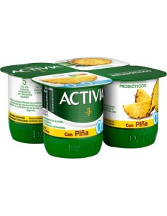 DANONE ACTIVIA 0% CON PIÑA X4