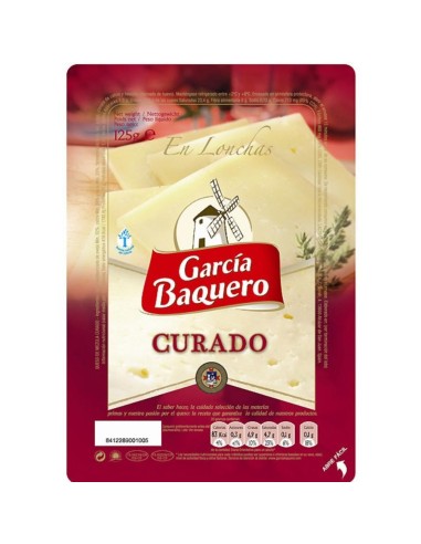 QUESO LONCHAS G.BAQUERO CURADO 125 GRS.