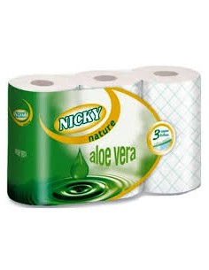 HIGIENICO NICKY ALOE VERA 6 ROLLOS. 2