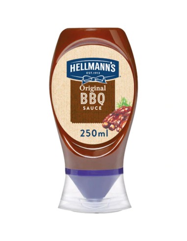 SALSA HELLMANS BARBACOA BOCABAJO 250 GRS