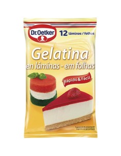 GELATINA DR. OETKER LAMINA 12 UND 20 GRS