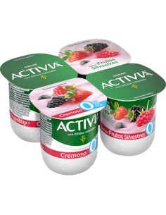 DANONE ACTIVIA CREMOSO FR.SILVESTRE 0 %  X4