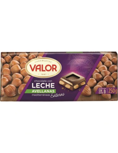 CHCTE. VALOR LECHE AVELLANAS 250 GR
