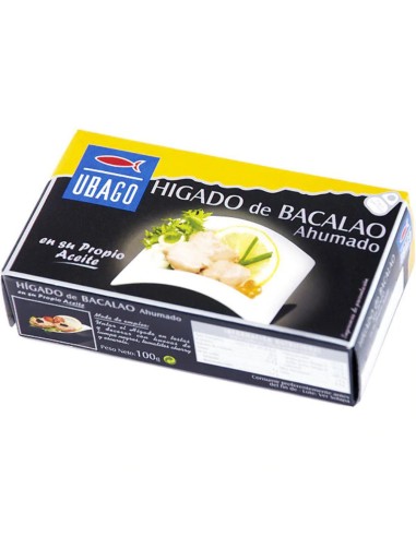 HIGADO BACALAO UBAGO LATA 125 GR.