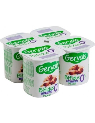 GERVAIS YOGHOURT FIDIFUS 0% CON MUES.X4