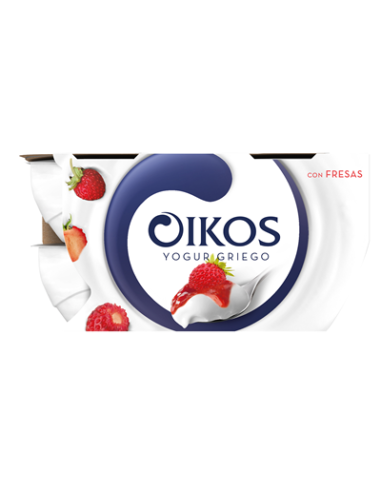 OIKOS YOGUR GRIEGO FRESA PK-4