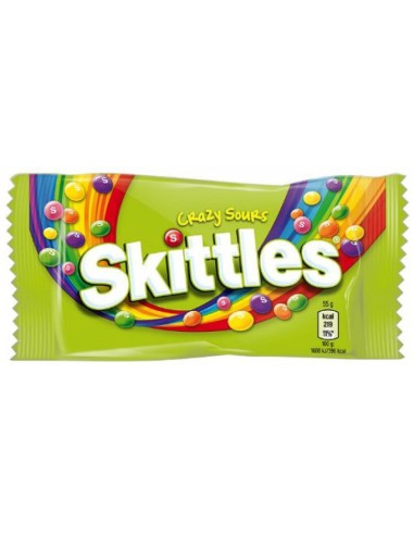 SKITTLES CRAZY SOURS, FRUITS 38 GR. CHOC