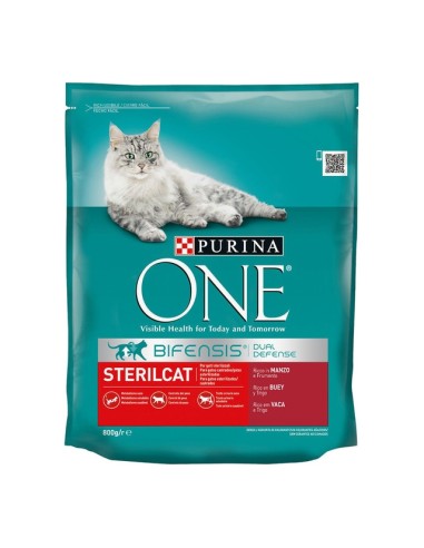 COMIDA GATOS ONE ESTERILIZADOS CROQ. 800