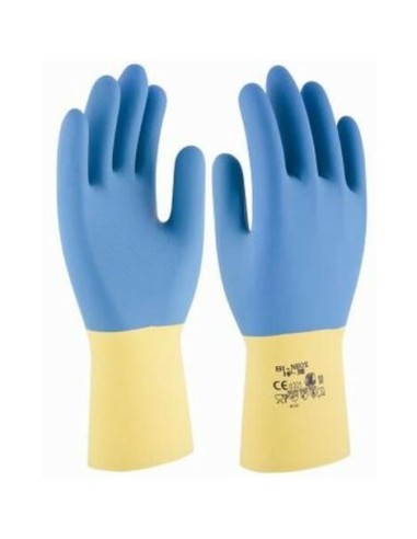 GUANTES  FLOCADO BICOLOR T.GRANDE