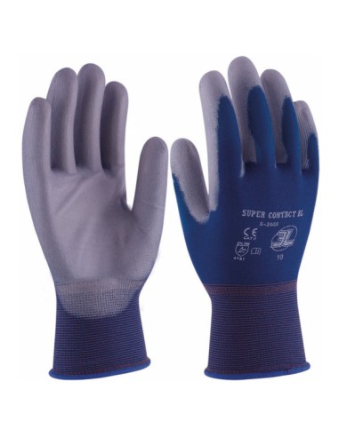 GUANTE POLIURETANO TALLA 7 AZUL-GRIS...