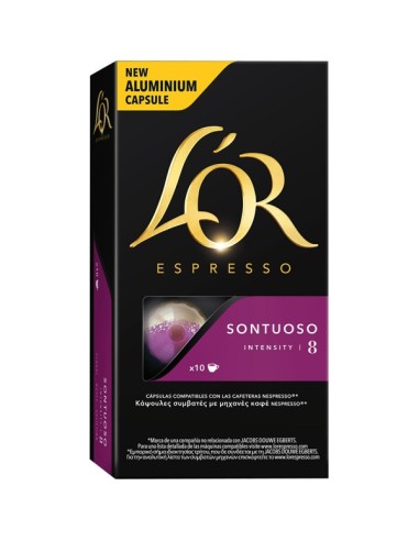 CAFE L`OR CAPSULAS SUNTUOSO 10 UND 52 GR