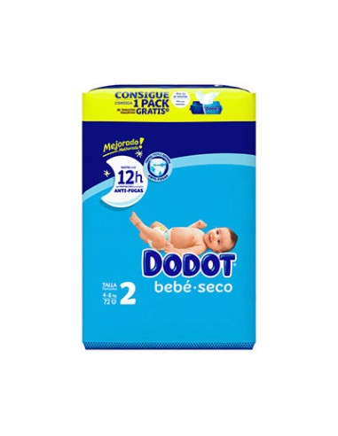 PAÑAL DODOT SENSITIVE 4-9 KGR T 2 58 UND