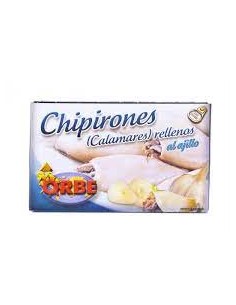 CHIPIRONES ORBE RELLENOS AJILLO 180 GRS