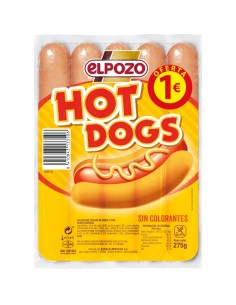 SALCHICHAS HOT DOGS 5 UND. EL POZO