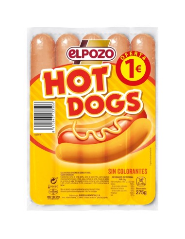 SALCHICHAS HOT DOGS 5 UND. EL POZO