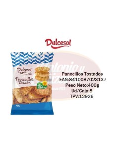 DULCESOL PANECILLOS TOSTADOS-INTEGRAL  400 GRS.