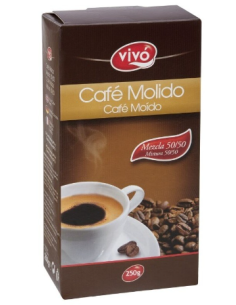 CAFE VIVO MOLIDO MEZCLA 50/50 250 GRS